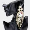 Stonefans Exaggerated Colorful Earrings Oversize Accessories for Women  Party Queen Crystal Tassel Dangle Earrings Jewelry