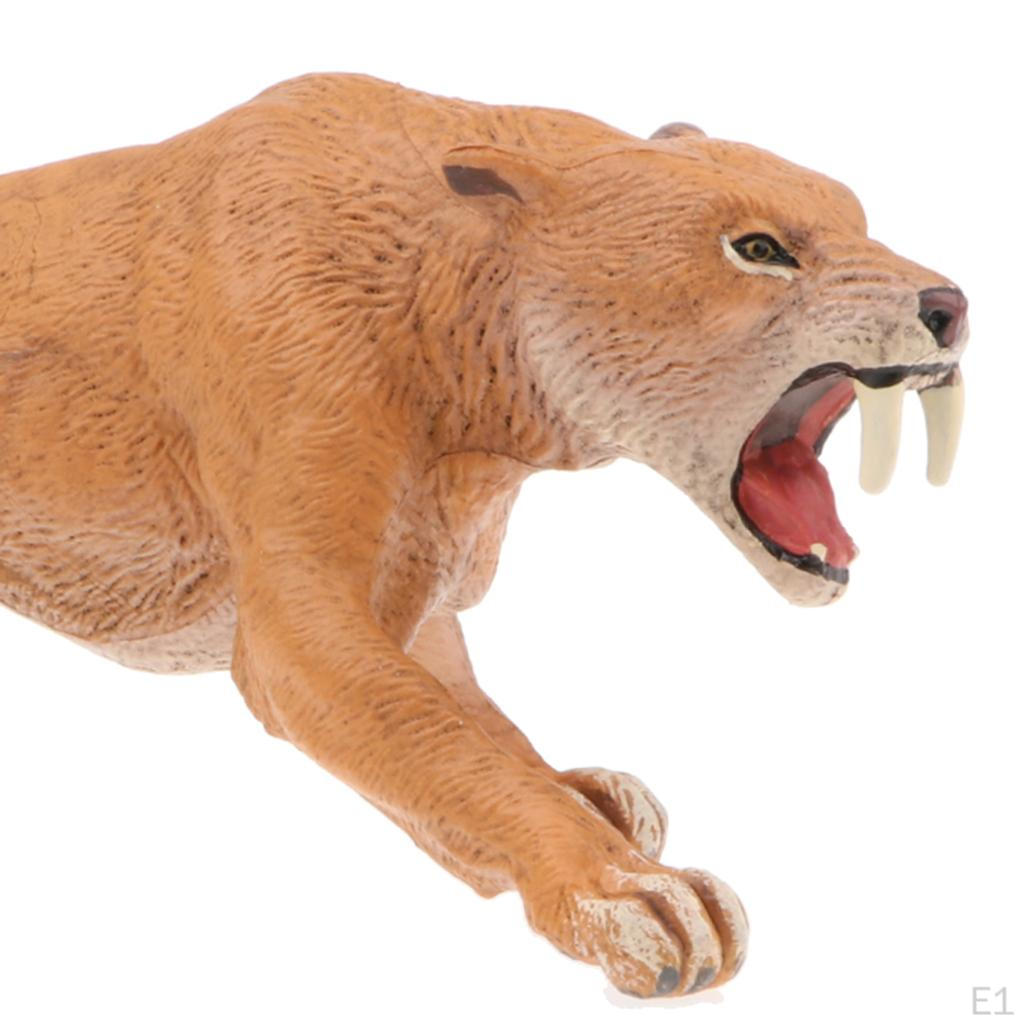 Plastic Wildlife Jungle Saber-toothed Action Figure Toys Set Playset, Educativ