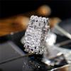 Luxury 925 Sterling Silver Women Wedding Rings Geometric CZ Simple Stylish Female Accessories High Quality Statement Jewelry