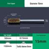 Industrial Rust Removal and Polishing Brush with Handle - Stainless Steel and Copper Wire for Inner Hole Sanding