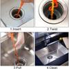 1-10PC Sewer Unclogger Bathroom Hair Sewer Sink Clean Pipe Dredging Shower Remover Household Cleanser Drainage Unblocking Tools