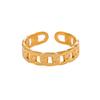 Xiaohongshu Damen 18K Goldplattierter Mode Titanstahl Ring - High-End, Farbecht, Leichter Luxus Stil.