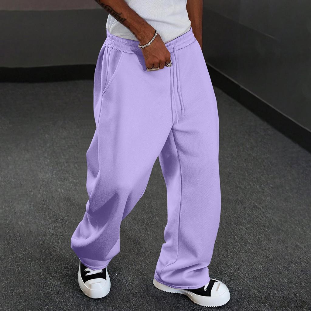 Men's Casual Straight Leg Pants Comfort Fit for Everyday Wear
