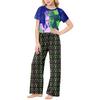 Children's Short-Sleeve Printed Two-Piece Pajama Set With T-Shirt And Pants