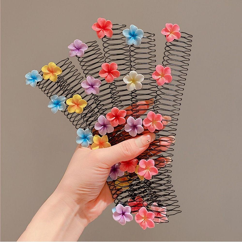 Spring Invisible Extra Hair Holder Headband Flower Hairpin U Shape Hair Styling Comb  Children