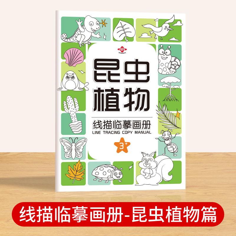 Kids Line Drawing Tracing Coloring Book Toddlers Simple Sketch Painting Pen Control Training Early Learning Art Activity Book