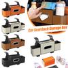 Multifunctionele Auto-Organizer met Bekerhouder, Tissuebox en Haken Opbergdoos voor Achterkant Autostoel Reisaccessoires voor Kinderen en Volwassenen
