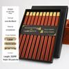 Red Sandalwood Engraved Chopsticks Gift Set (10 Pairs) - Chinese Style Business and Souvenir Box.