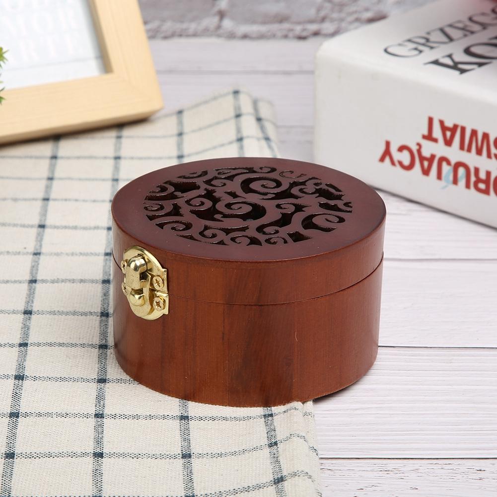 Retro Style Round Shape Music Box Beautiful Hollow Out Musical Jewelry Box Home Ornament