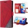 Case for Xiaomi Redmi Note 11 - E.F.Connection - Red - PU Leather - Soft - Vintage
