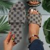 Large Size Flat Slippers Women's Summer Fashion New Outer Wear One Word with Sandals Women