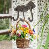 Mushroom Wall Hook Cast Iron Toadstool Key Hanger Nature Inspired Rustic Coat Hook for Entryway Bathroom or Garden Decor