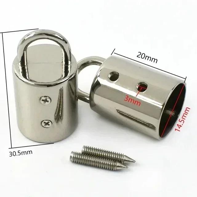 Meetee 5-30Pcs 14mm Metal Cord Lock Buckle Bag Strap Stoppers Handbag Tassel Clasp Webbing Connector Hook Hardware Accessory