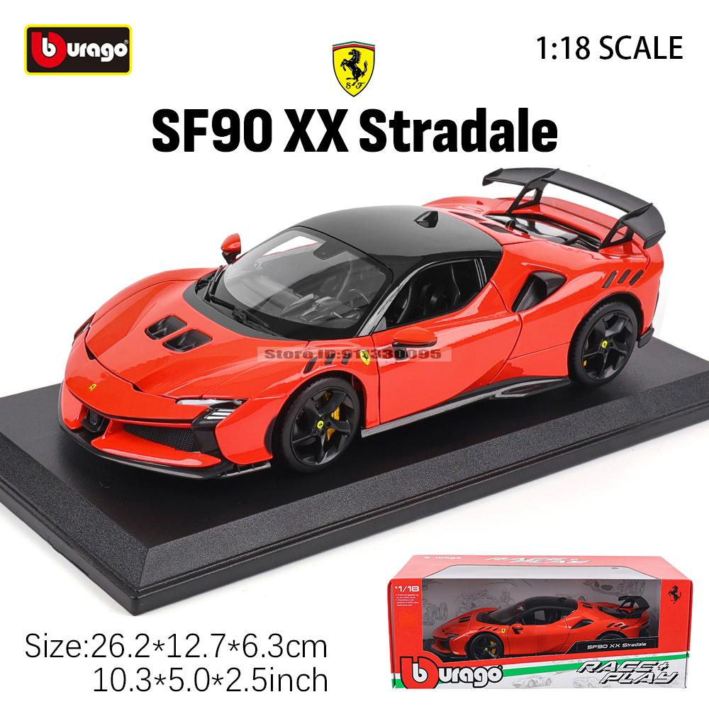 GCD2 Bburago 1:18 Ferrari SF90 XX Stradale 296GTB FXXK EVO SF90 SP1 MONZA racing model simulation car model alloy car toy collection