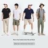 Camel Men's Pure Cotton Breathable Short Sleeve 3-Proof Round Neck T-Shirt M13BAQR045