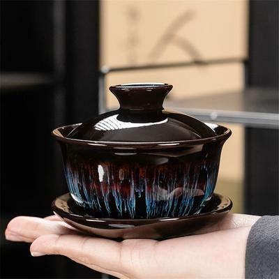 Jingdezhen Porzellan Kung Fu Gaiwan Kreative Büro Teetasse Keramik Teeschale mit Deckel Reise Schöne Einfache Wasserkocher Trinkgeschirr