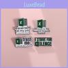 Creative Excel Spreadsheet Series Metal Badge Fun Green Letter Gift Accessory Pin