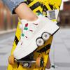 Children/Teenagers /Boys/Girls Shapeshifting Shoes Four-wheel Dual-use Roller Skates Double Row Walking Shoes Roller Skates