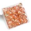30/50pcs Crystal Glass Beads Ice Permeating Ink Halo Dyeing Sprinkles Golden Loose Spacer Beads for Jewelry Making