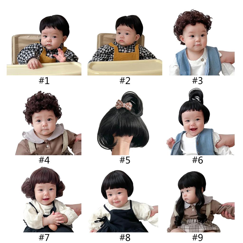 Stylish Hair Accessories for 1-3 Years Kids Lovely Baby Cosplay Hat Wig Headwear Cap Hairpiece Cute Photography Props