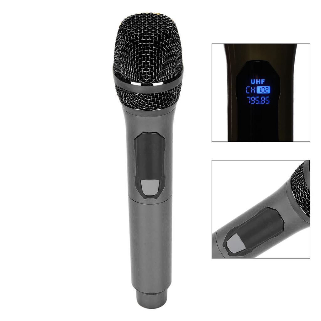 Home Wireless Microphone 1 for 1 30Hz To 20KHz Handheld Microphone with LED Screen for Outdoor Home Conference