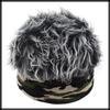 Camouflage Hair CZ290 [White Fang] Hat, Wig, Hat, Ski, Snowboard, Fur, Colorful, Men's, Women's, (Gray)