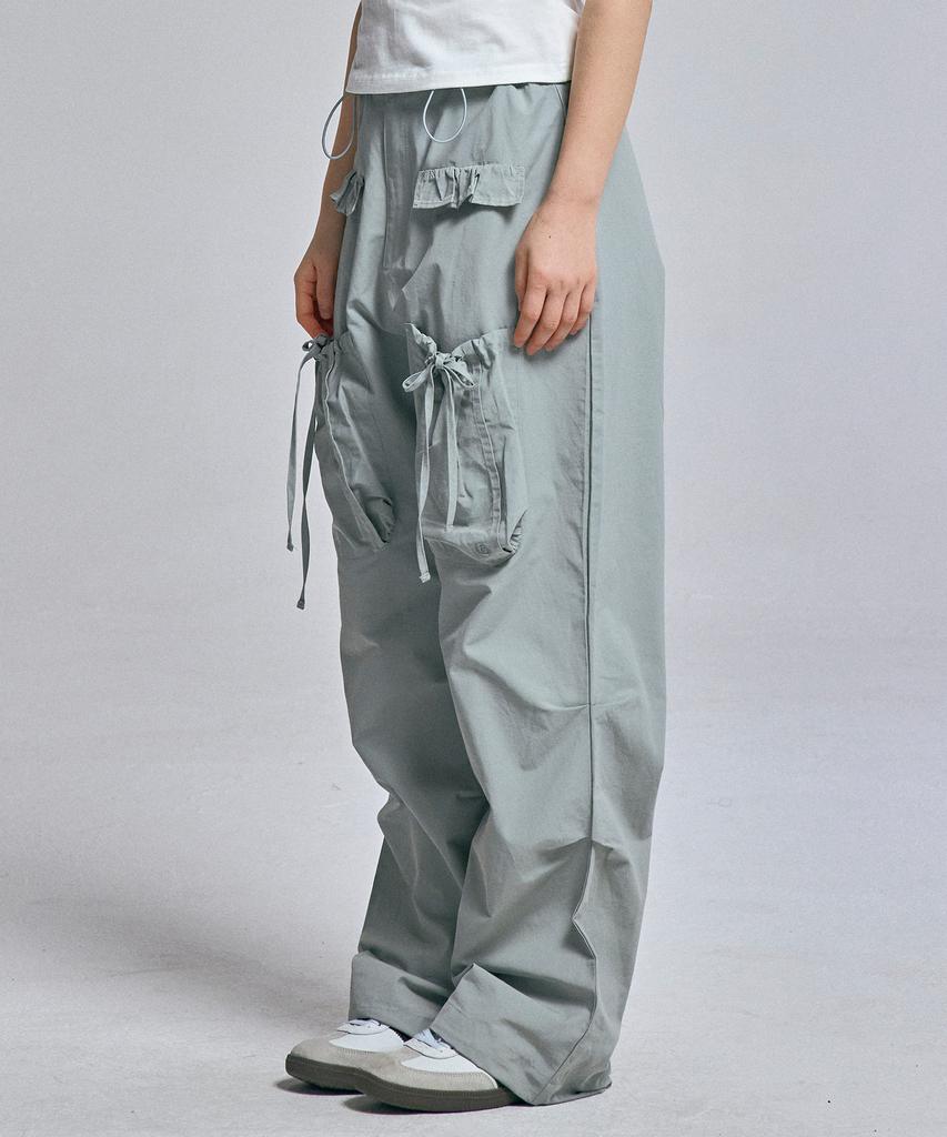 AWESOME STUDIO Out-Pocket Cargo Wide Pants Gray