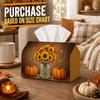 1pc Retro Cottage Floral Tissue Box - Mason Jar Sunflower Napkin Storage Box, Suitable for Rolls/Facial Tissues/Single Sheets, Available for Halloween
