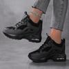 Women Fashion Shoes Lightweight Air Cushion Thick-Soled Shoe White Non Slip Walking Sneakers Black Breathable Running Shoes