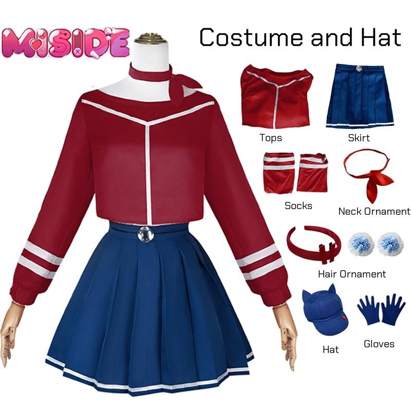 Spel MiSide Crazy Mita Cosplay Kostuum Volledige Set Role Play Yandere Mita Mira JK Schooluniform Cosplay Voor Halloween Meisjes Vrouwen S