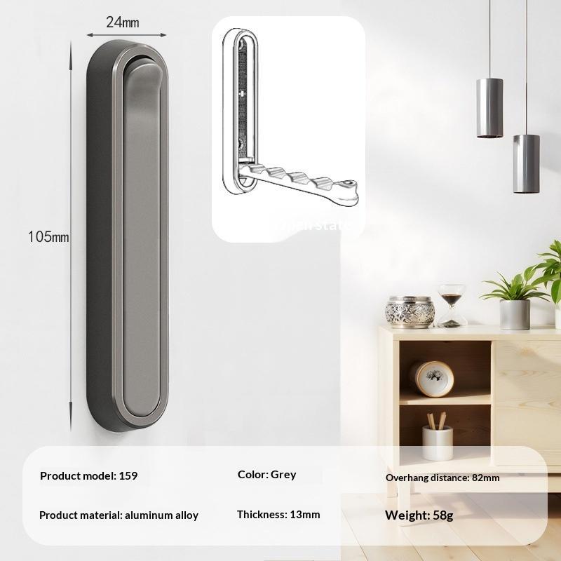 Concealed Folding Wall Hooks Heavy Duty Space Saving For Entryway Hanging Keys Bags Towels