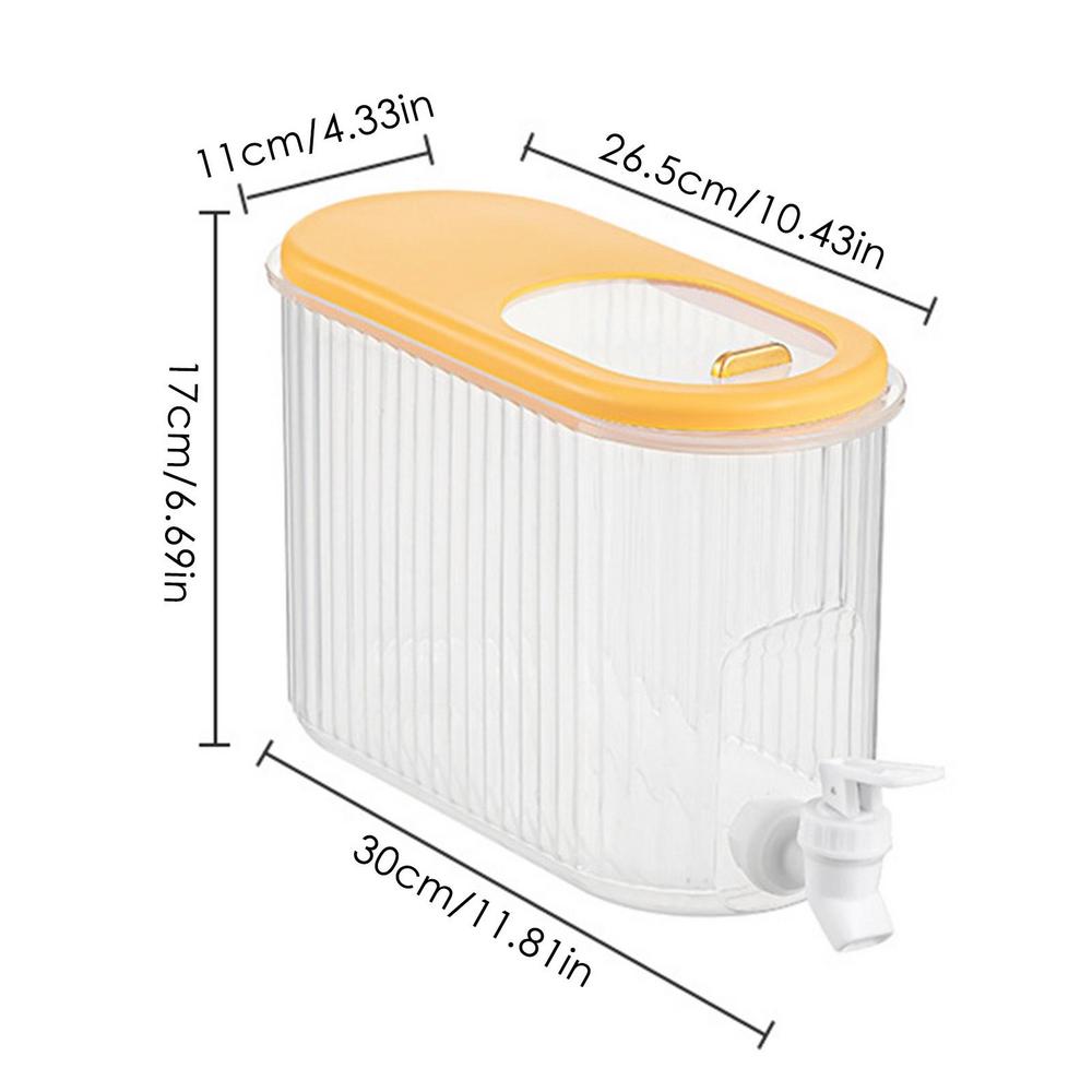4L Large-capacity Cold Water Bucket With Faucet For Fridge Juice Beverage Drink Dispenser Jug Home Party Iced Tea Lemonade Cold