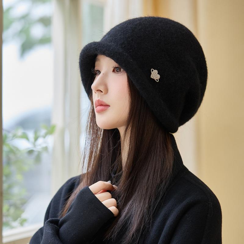 Autumn and Winter Knitted Stacking Hat, Ear Protector, Warm Hat, Fashion Wool Hat Hat for Women, Autumn Winter Versatile Warm Cold Weather Cap