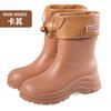 New Retro Medium Tube Rain Shoes Women's Waterproof and Non-slip Water Boots Rubber Shoes Thick-soled Bundle Rain Boots Water Shoes