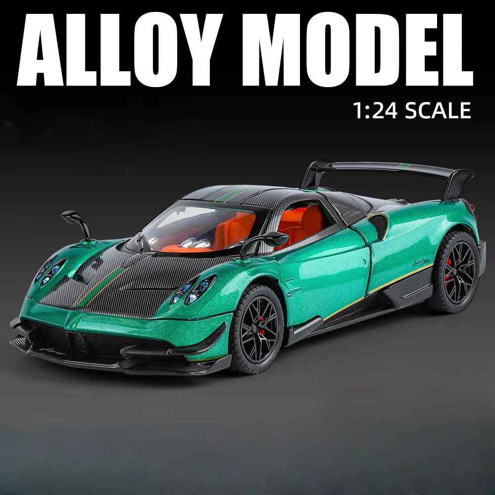 

Новый 1:24 Pagani Huayra BC Модель автомобиля Игрушки Литой сплав Амортизация Инерционный звук Свет Моделирование гоночный автомобиль Подарок для мальчика зелёный