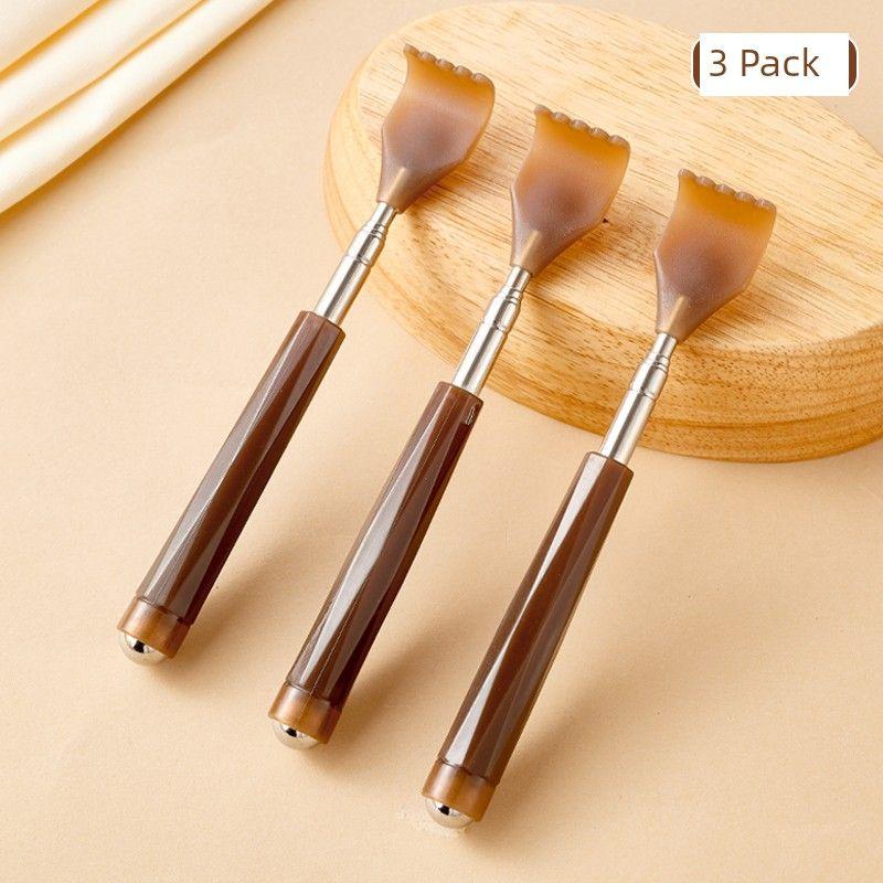 Multifunctional Back Scratcher, Extendable Scratcher, Self-Scratcher for the Back, Elderly-Friendly Rake Scratcher Telescopic Itch Scratcher (Pack of 3)