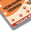 Vintage Yorkshire Terrier Warning Sign 8x12in, Retro Funny Caution Dog Tin Plaque, 2D Flat Metal Wall Art for Porch Garage Home Decor