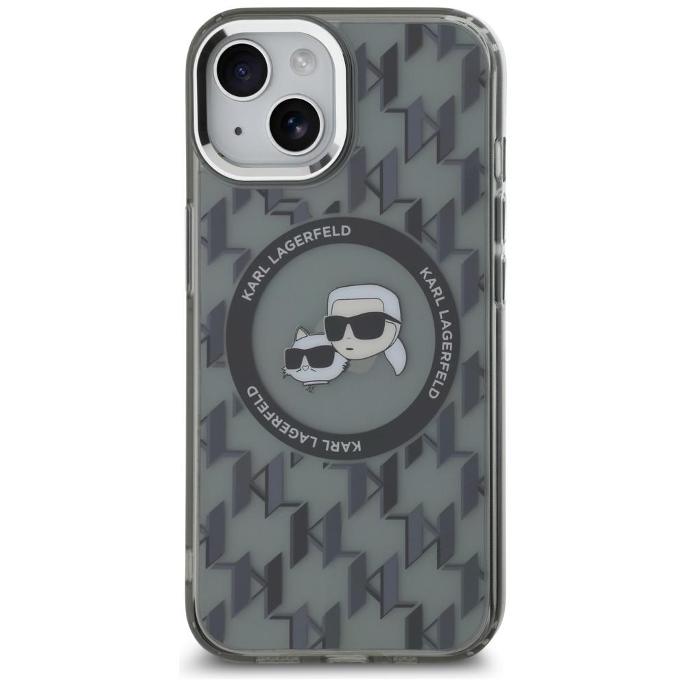 Karl Lagerfeld Klhmp15Mhmckmhk Iphone 15Plus 6.7 Czarny/Black Iml Monogram Karl&Choupette Head Magsafe