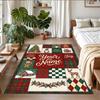 Christmas Custom Name Printed Square Area Rug Soft Non Slip Floor Carpet For Bedroom Holiday Gift