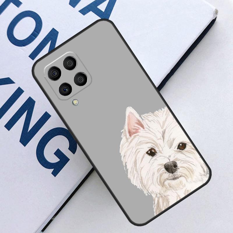 Cartoon Westie Dog For Samsung Galaxy M16 M06 M33 M13 M35 M53 M11 M21 M31 M55 M15 M14 M34 M54 M12 M32 M52 Case