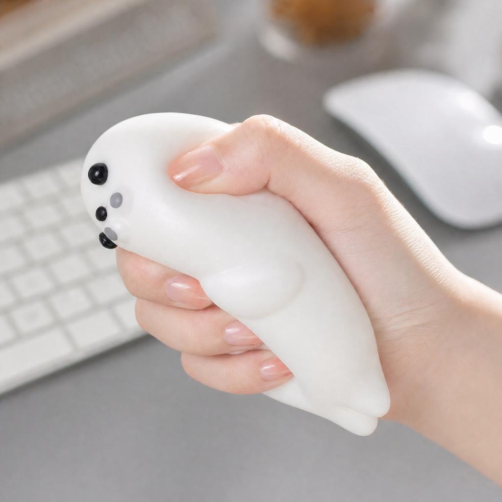 Soft Squishy Seal Toy Stress Relief Squeeze Animal Figure Sensory Toy for Kids and Adults Durable Flexible Material