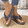 Fashion Fashion Flower Decor Wedge Flip Flops Women 2025 Summer Clip Toe Beach Slippers Woman Comfortable Non Slip Casual Slides Sandals