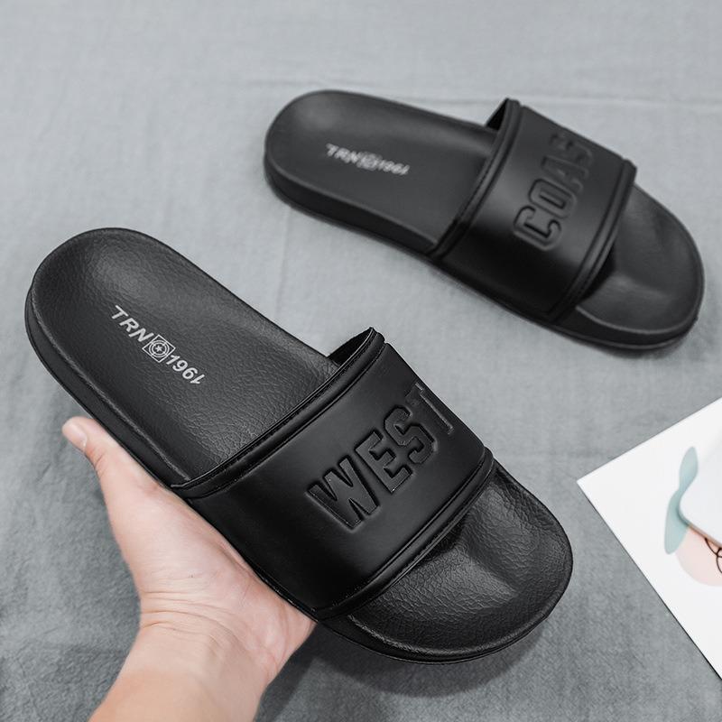 Men's Slippers Men's Cool Slippers Summer One-word Slippers Fashion Beach Shoes Non-slip Inside and Outside the Bathroom