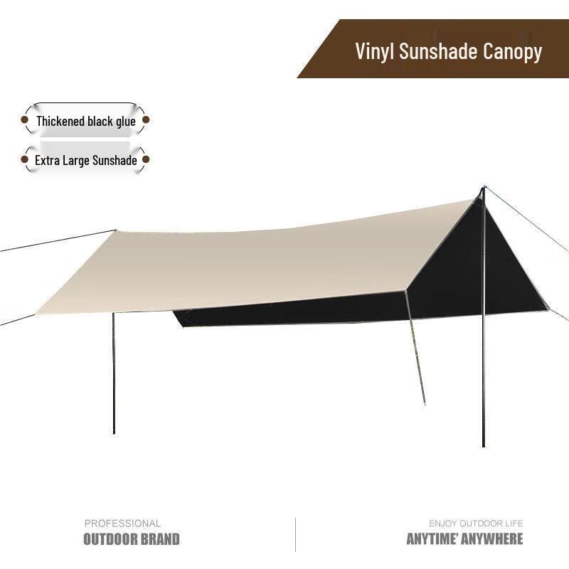 Outdoor Camping Sunshade & Rainproof Tarp with Silver Coating