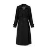 Hoher Trenchcoat schlicht Herbst und Winter mittel und lang hochwertiger Mantel minimalistischer doppelreihiger Trenchcoat