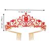 Vintage Crystal Tiara with Comb Bridal Headpiece Goods Decoration Rhinestone Crown  Costume