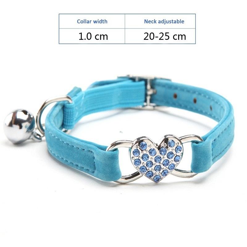 Cat Collar with Bell Necklace for Cat Strap Kitten Collar Breakaway Dog Collar Anti-strangling Armrests for Cat Necklace MBO05