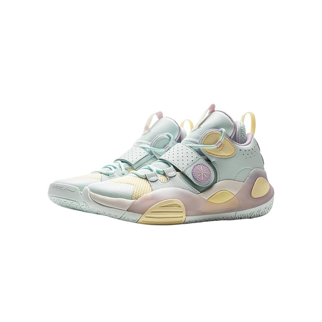 Li Ning All City 8 Basketball Shoes Men Sneakers Ice-Blue Crayon-Yellow YKBS114-17
