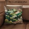 2D Mountain Landscape Pillow Covers For Home Decor Pattern Cushion Cover Suitable For Sofa Bedroom Car Pillow Cover