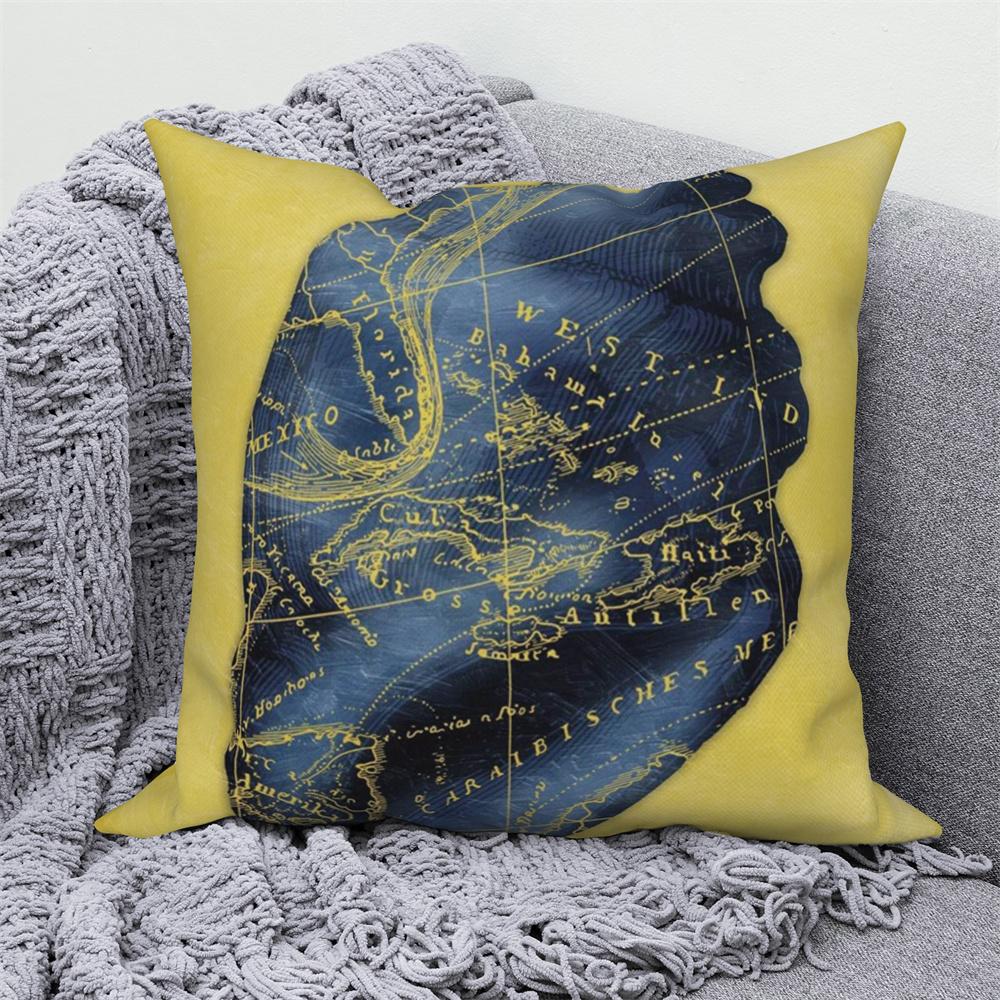Juste de coussin de canapé bleu, taie d'oreiller, décoration de chambre à coucher, océan, mer, animal